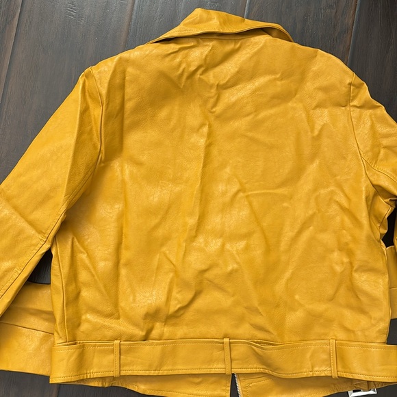 Motto Biker Jacket in mustard - Picture 3 of 4